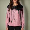 Women's Long Sleeve Single Breasted Halloween Print Cardigan Sweater