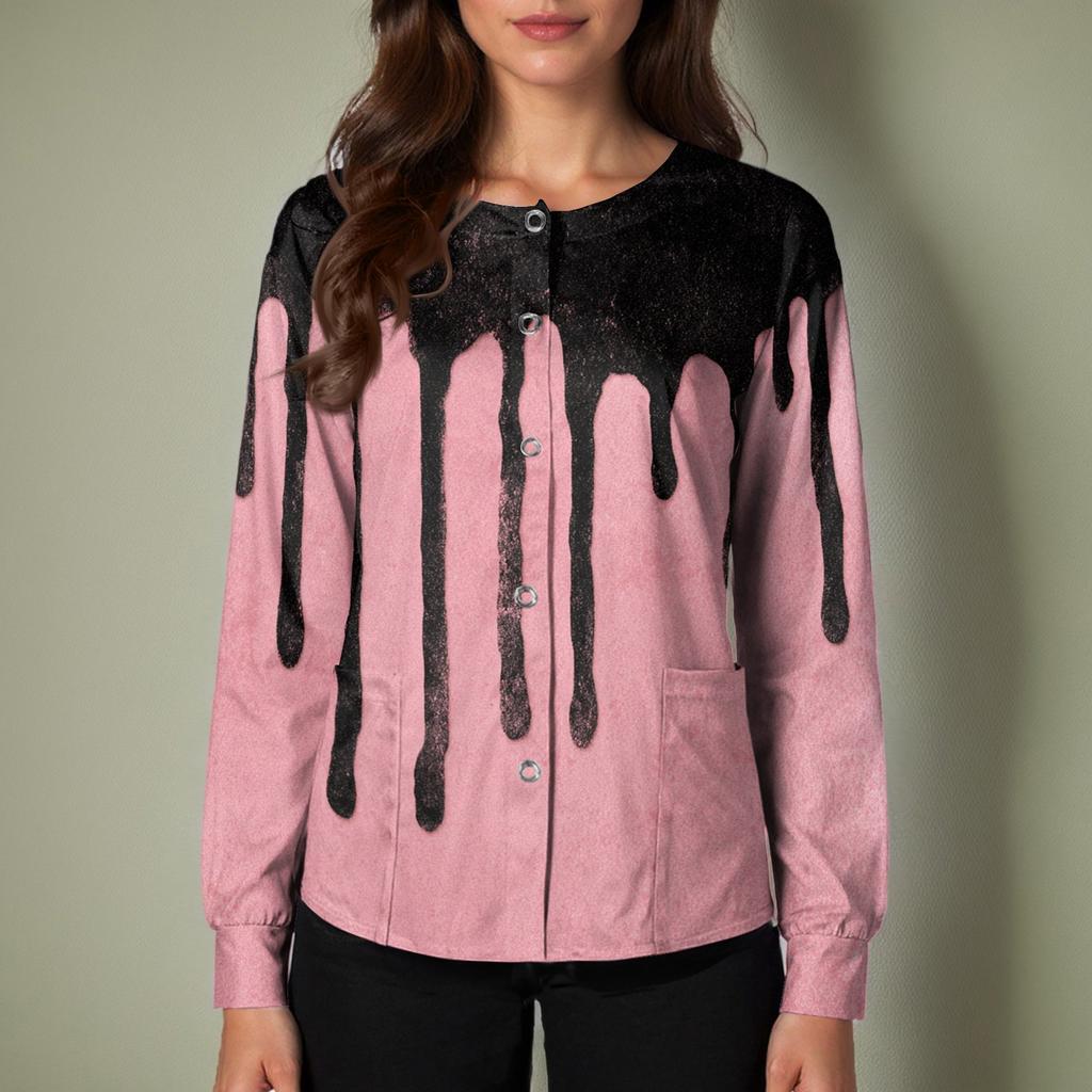 Women's Long Sleeve Single Breasted Halloween Print Cardigan Sweater