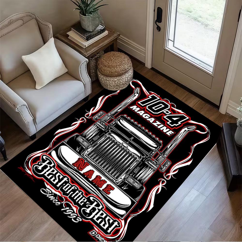 Truck Culture Classics Since 1993 Customize Your Name Area Rug Perfect for Game Room Entryway Dormitory Kitchen Antislip Carpet Anime Office Decor