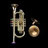 Golden Music Educational Children Trumpet Kids Trumpet Plastic for W/ 4 Colored