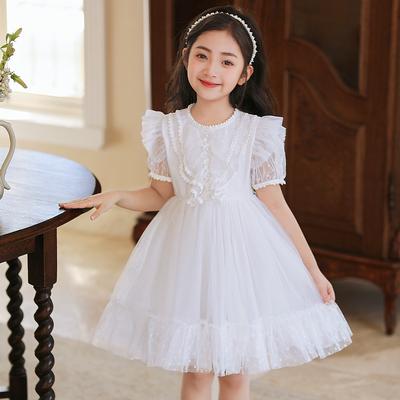 Princess Dress: Summer New Style Mesh Dress for Girls, Children's High End Birthday Dress