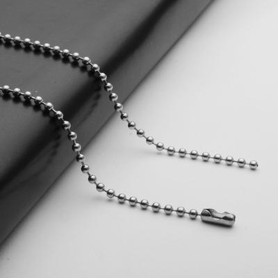 Paslanmaz Çelik Top Boncuk Zincirler Aksesuarları Yuvarlak Boncuk Zincir Gümüş Renk Kolye Kadın Erkek DIY Takı Yapımı Bulguları için