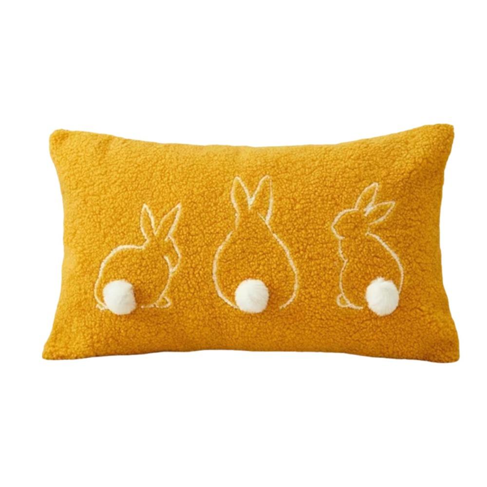 SquareRectangular Rabbit Pillow Case Hidden Zipper Sofa Cushion Case Cute Pillowslip Bed Room Yellow1181x1969in 960₽