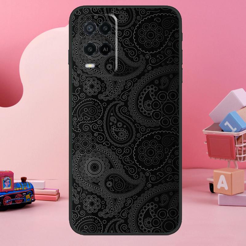 Paisley Pattern Case For Oppo A74 A94 A54 A17 A57 A77 A76 A16 A96 A18 A60 A80 A40 A38 A58 A78 A98 A15 A5 Pro
