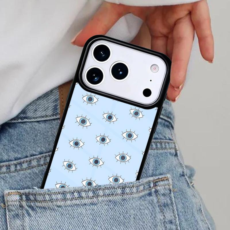 Evil Eye Phone Case for iPhone 16e 15 14 13 12 17 Pro Max Plus Air 17pro Cover Coque