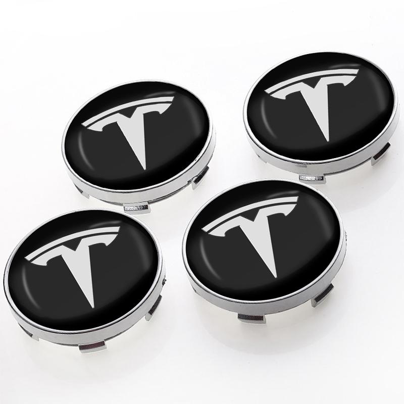 4Pcs Car Wheel Center Hub Center Cap Rim Hub Dustproof Cover Car Accessories For Tesla Model 3 Model S Model X Y SpaceX Styling
