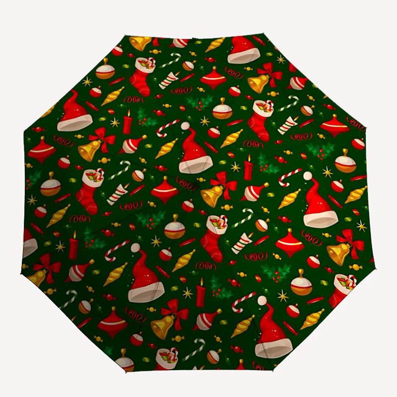 

1pc Christmas, Holiday Umbrella - 8-Rib Automatic Open/Close, Fashionable Compact Umbrella for Outdoor Adventures yy250813124