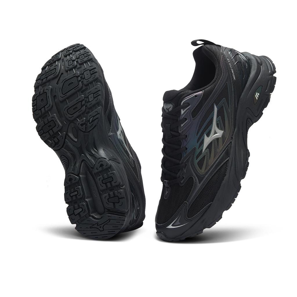 Mizuno FIYI V2 Textile, Synthetic Leather Abrasion Resistant Breathable Low top Chunky Sneakers Unisex Black D1GH241502