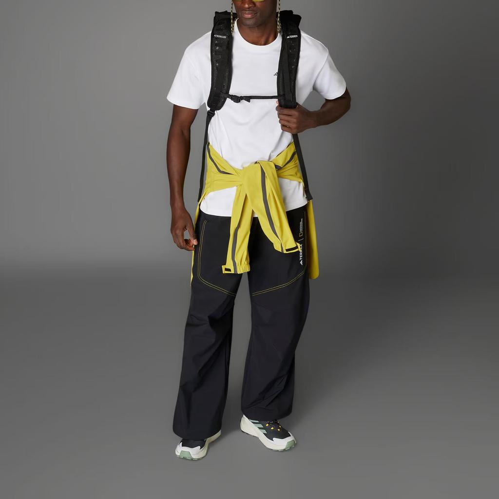 Adidas Terrex X National Geographic Collaboration Loose Fit Round Neck Moisture Wicking Quick Dry Short Sleeve T-Shirt Unisex T-Shirts White JD5956