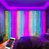 APP Controlled LED Curtain Lights DIY Pattern RGB Pixel Lights Smart Lights Garden Lighting