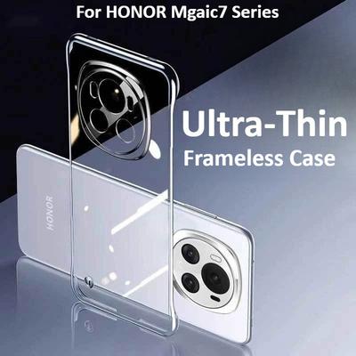 For Honor Magic 7 6 5 Pro 5Lite 7RSR Frameless PC Phone Case Magic7 6pro 5lite Transparent Ultra-thin Back Cover