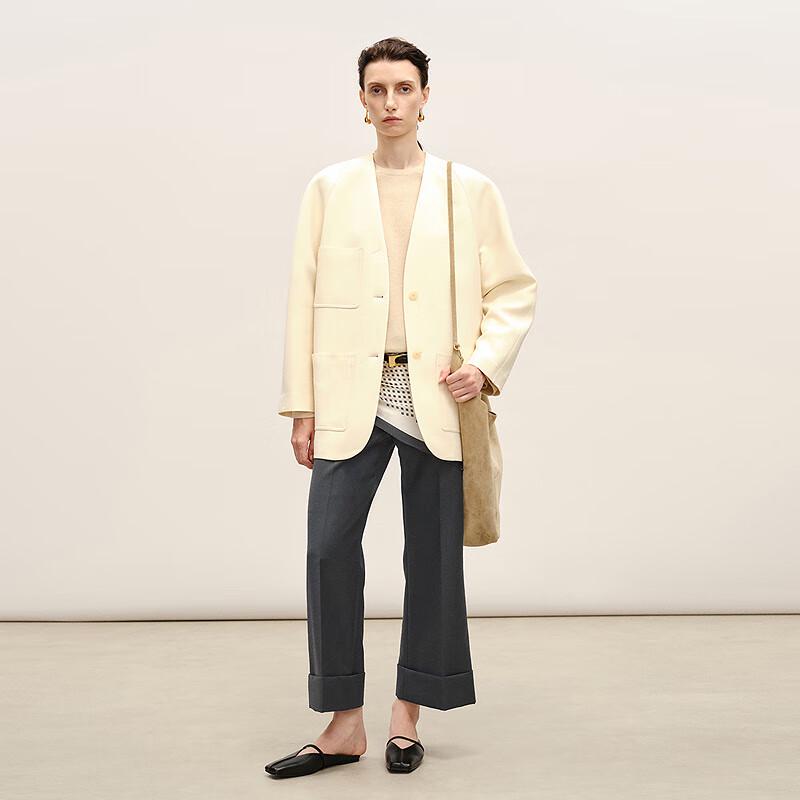 LESS Women's Flared Cropped Commuter Pants