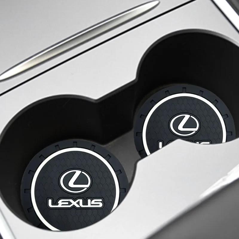 Posavasos Antideslizante para Coche Ranura para Taza de Agua Cojín Antideslizante Accesorios Para Lexus IS250 IS200 CT200h GS300 LS430 RX450h LX570 IS300 ES RX LS
