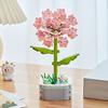 Building Block Bright Color Realistic Looking Smooth Edge Toy Parent-child Interaction Potted Plant Building Blocks DIY Assembly