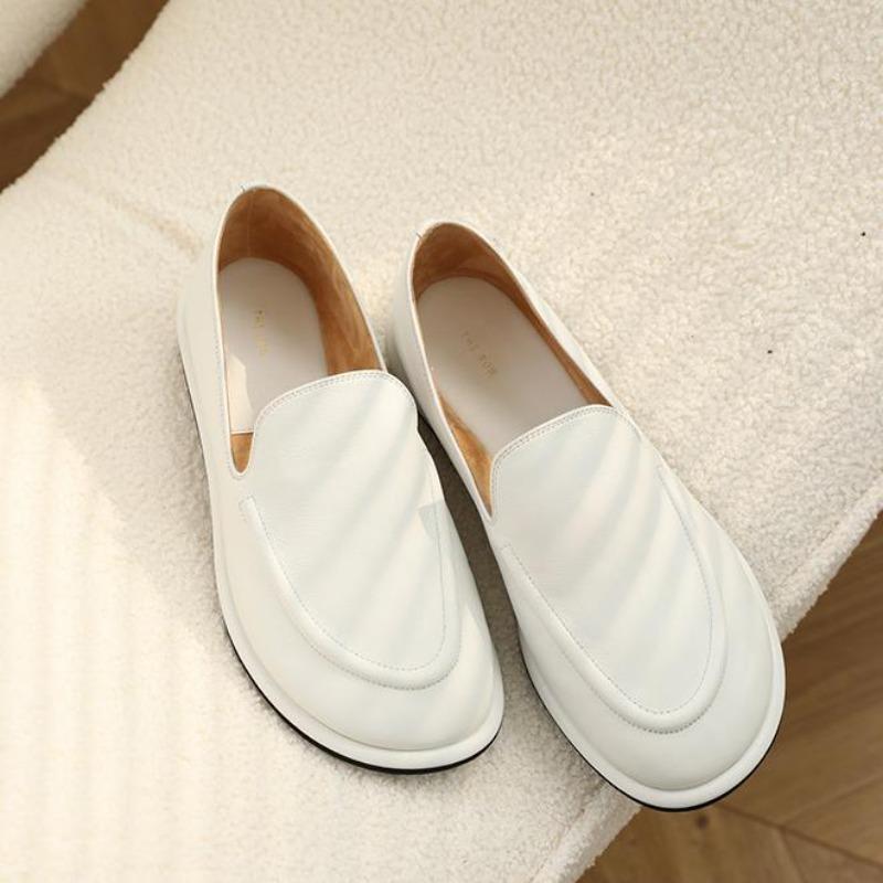 Fashion Size 35-40 Women Flats Loafers Soft Leather Low Heels Shoes 2025 Summer Casual Slip on Daily Office Lady Dress Shoes Zapatos