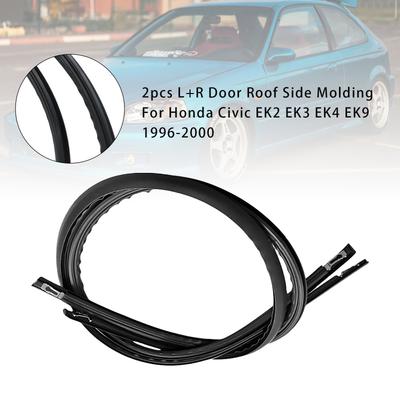 2pcs L+R Door Roof Side Molding For Honda Civic EK2 EK3 EK4 EK9 1996-2000