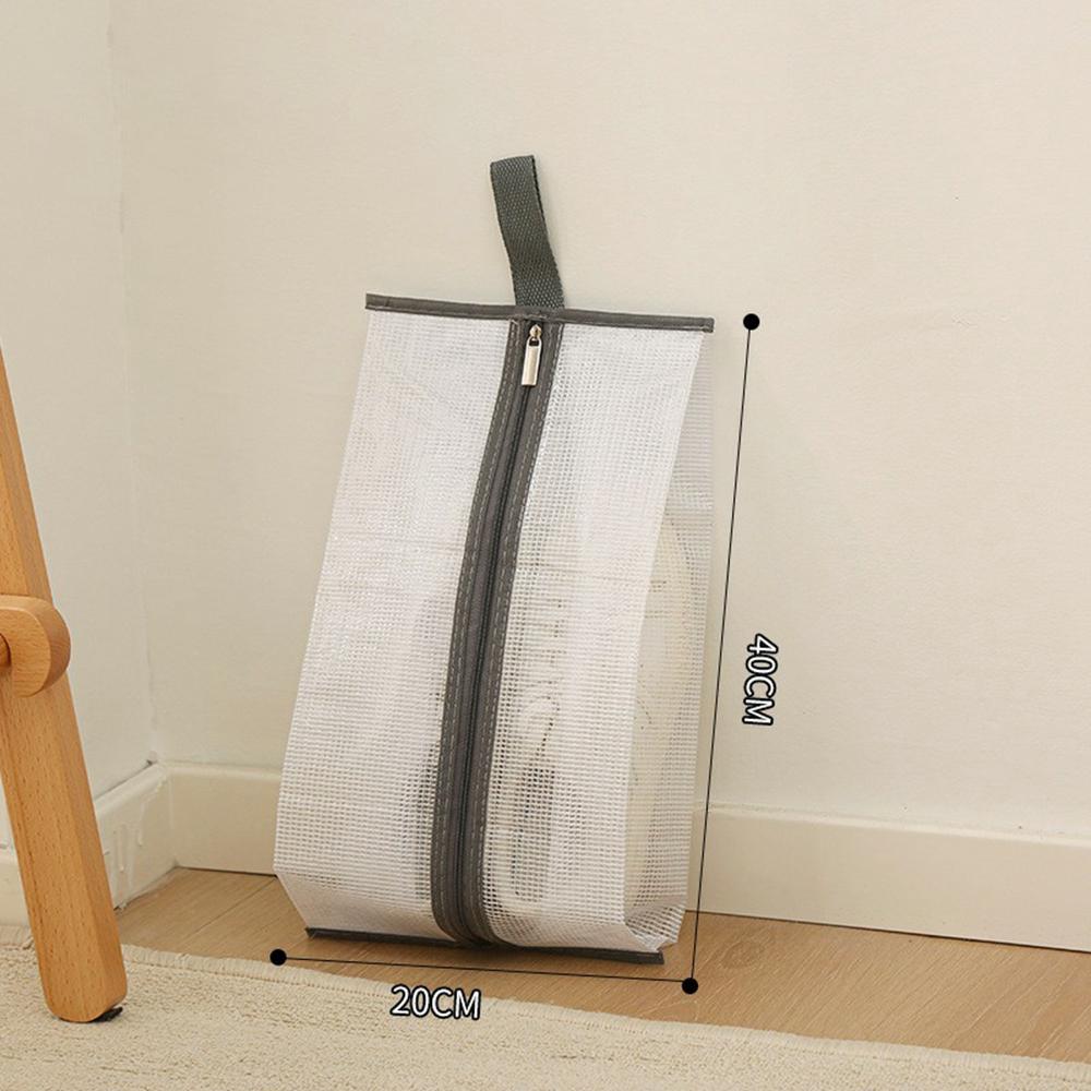 Dustproof Shoes Storage Bag with Zipper See Through PVC Waterproof Sneakers Organizer
