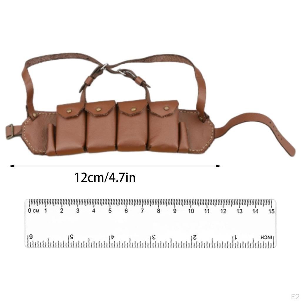 Geantă de depozitare pentru agățat pentru piept la scară 1/6, ham pentru vestă de vânătoare, cu 4 buzunare, pentru accesorii de 12 inchi