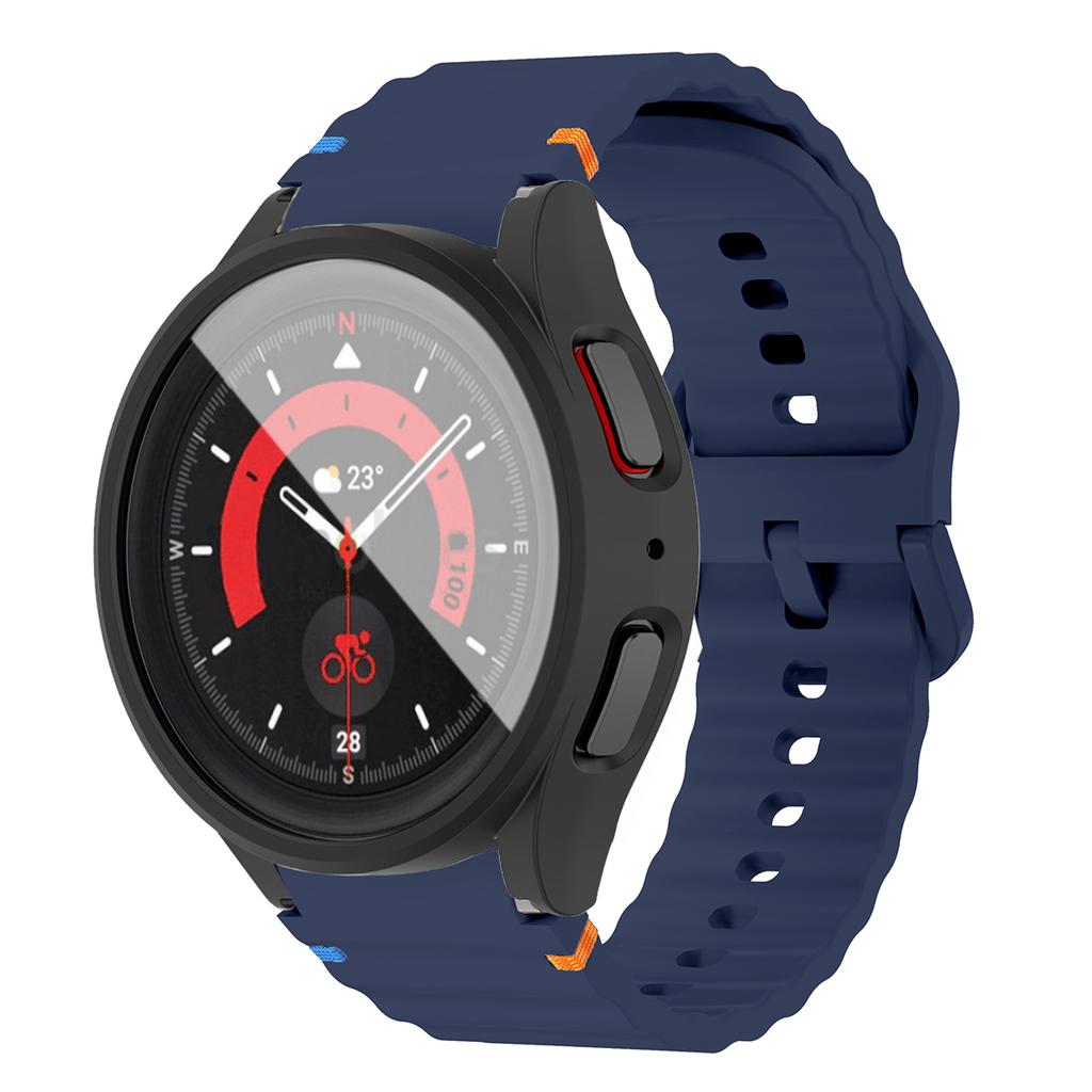 Soft Silicone Strap+PC Case for Samsung Galaxy Watch 7 6 5 4 40 44mm PC Screen Protector Cover Sport Band for Samsung  Watch 7
