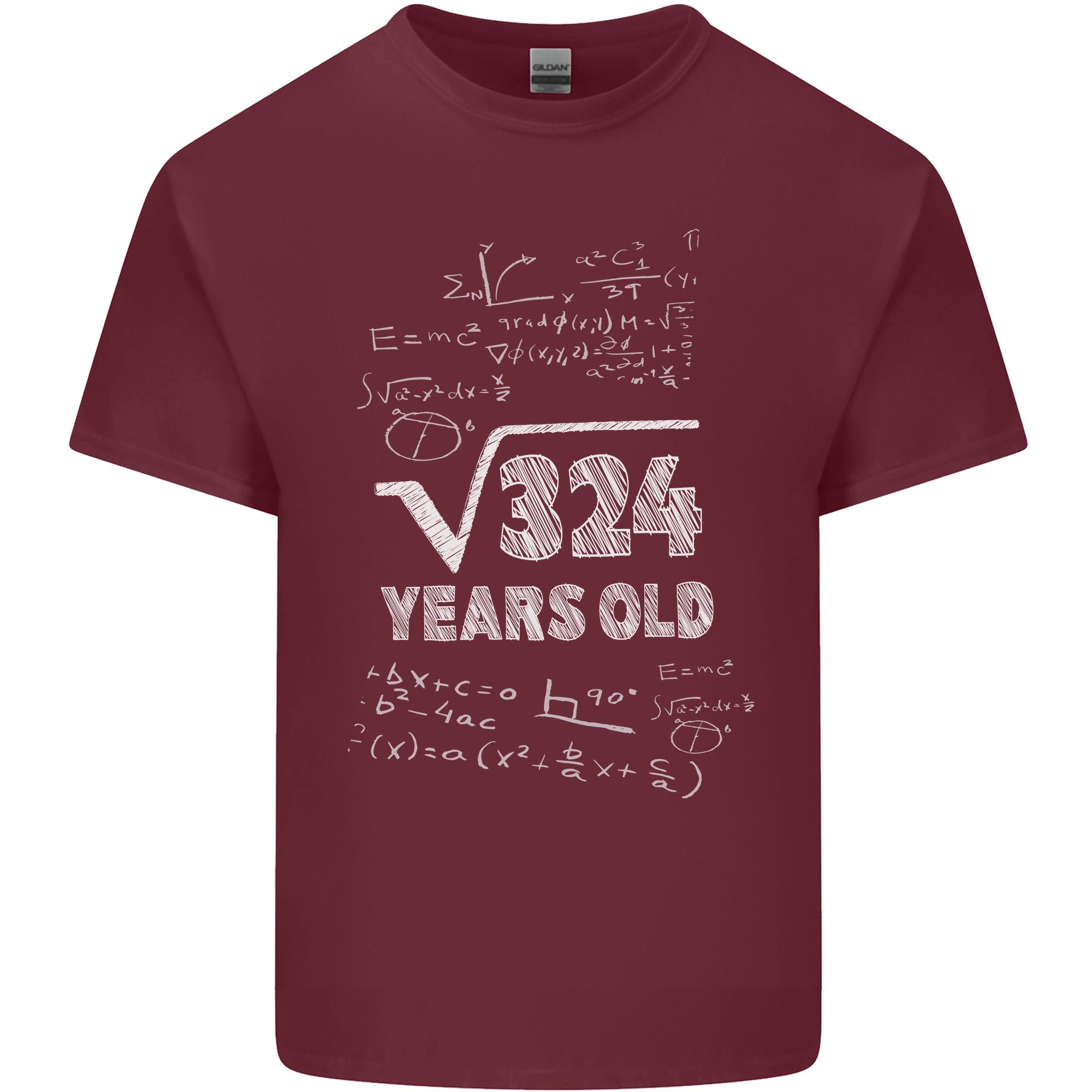 18th Birthday 18 Year Old Geek Funny Maths Unisexs Light Cotton TShirt S