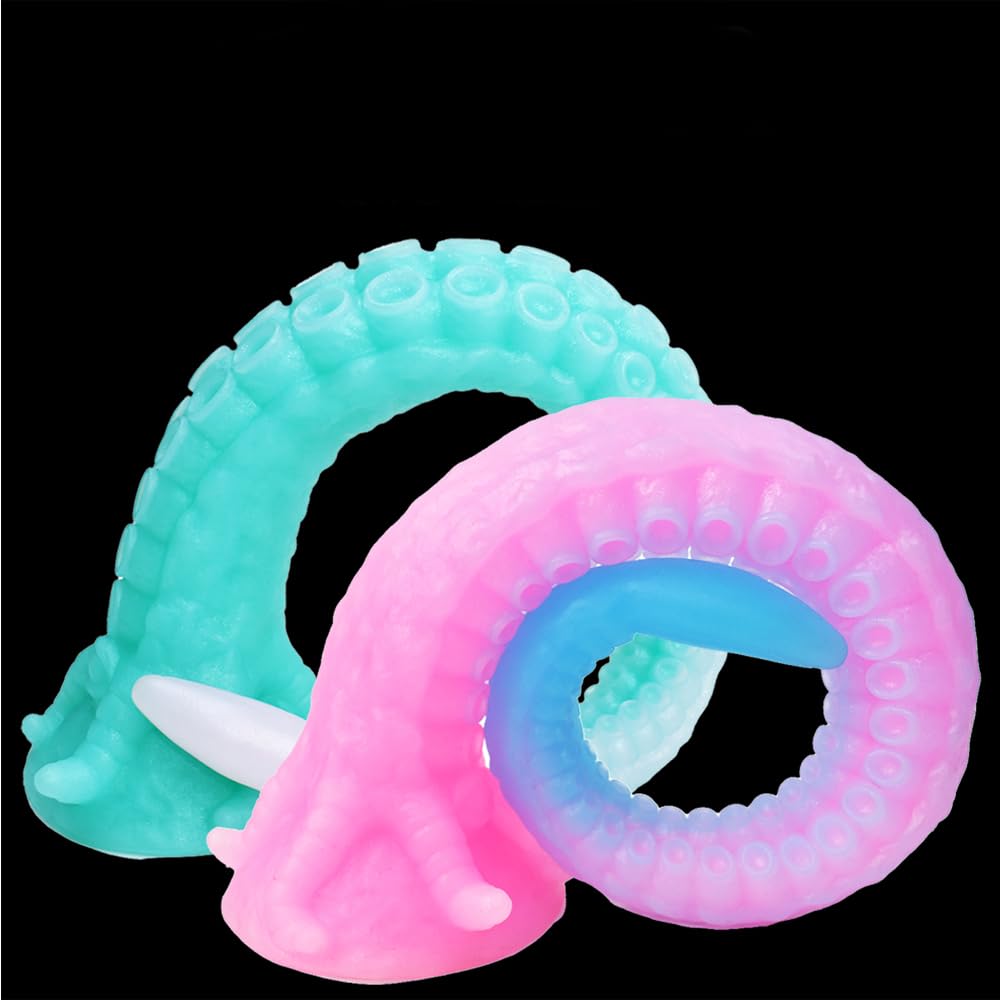 Dekori Dildo Anale per Principianti Tentacolo di Polpo Sottile Dildo Lungo per Donne Spesso Extra Lungo Plug Anale Silicone Luminoso Dildo Morbido Anaru Uomini Profondo Anale