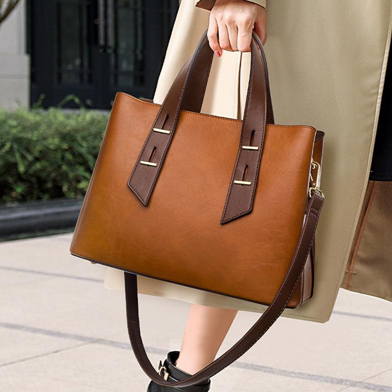 2025 New Collection Printed Handbag Large Capacity Commuter Women Crossbody Bag with High-quality Soft Leather Shoulder Bag