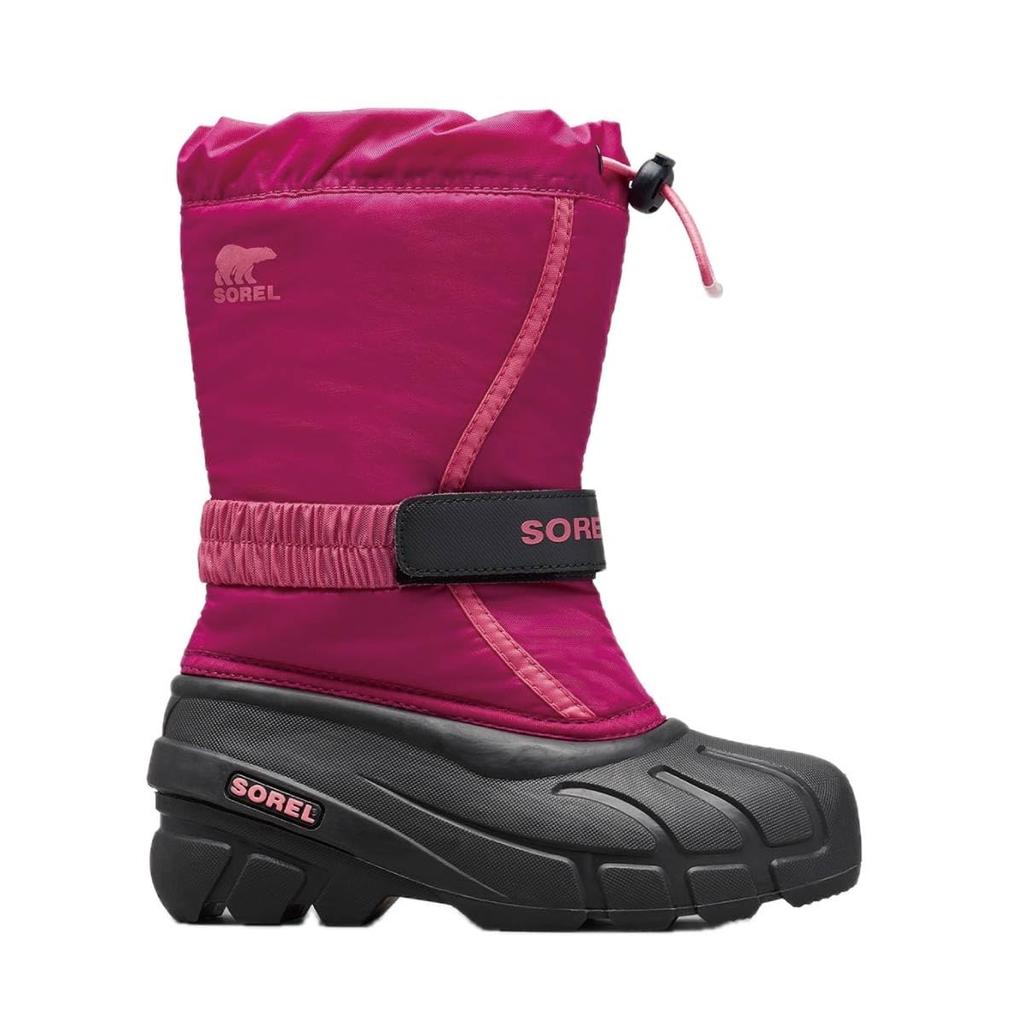 Sorel Kids' Flurry Boots, Size 19.0cm, Deep Blush, Tropic Pink