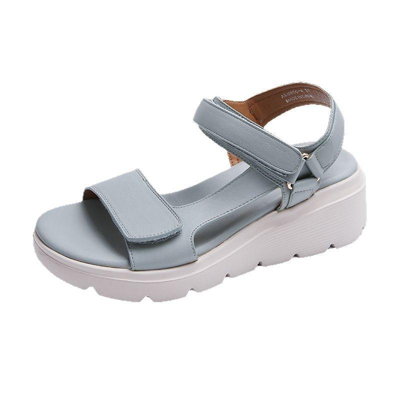 Platform Sandals Women's Summer New Fashion Flat Velcro Casual Sports Beach Shoes
