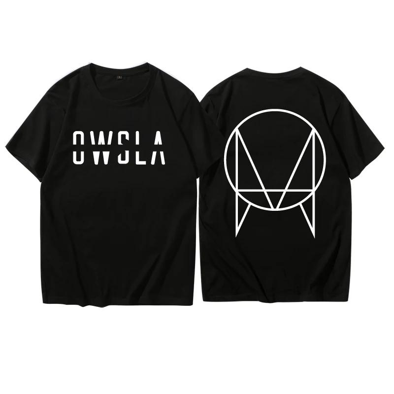 

OWSLA Skrillex Ssk Vac Таиланд s20 Электронные слоги Удобная повседневная Высококачественная мужская футболка из чистого хлопка с коротким рукавом S