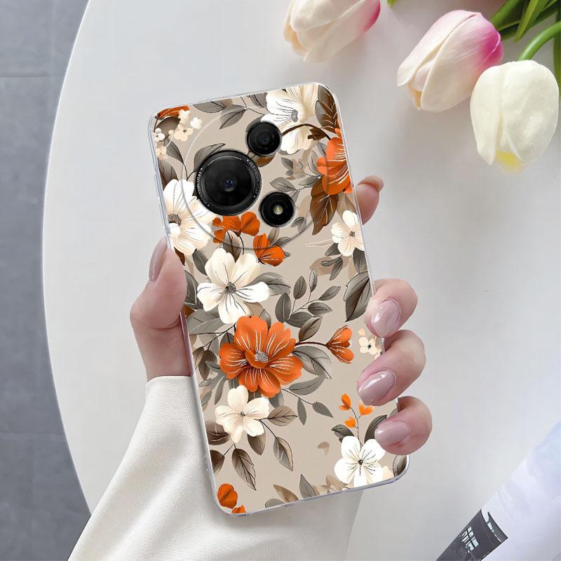 

For TCL 60 NxtPaper /TCL 60 SE NxtPaper Case Flower Marble Phone Case For TCL 60 XE NxtPaper Clear Soft Silicone Protect Cover TCL 60XE NxtPaper 5G