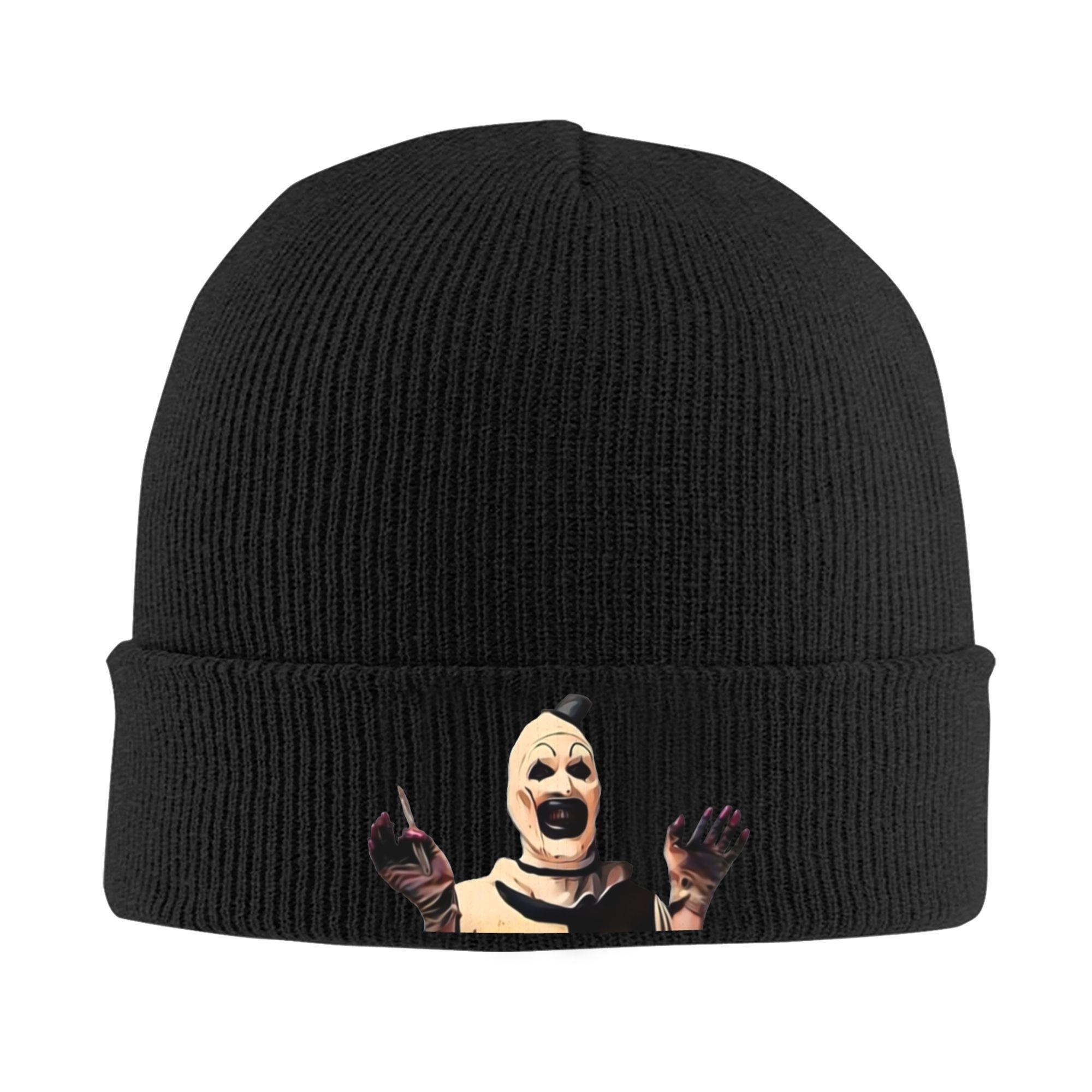 

Terrifier Beanie Hats Bonnet Hats Unisex WoUnisex Cool Hippie Knit Hat Autumn Pattern Elastic Caps One Size