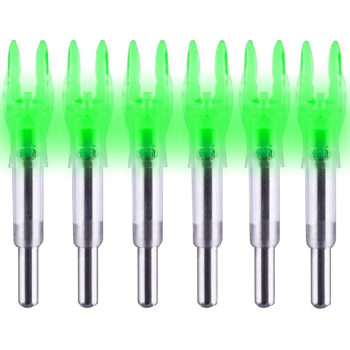 Lighted Nocks X/5.2mm 6 PCS LED Arrow Nock Universal for Arrows with .204 .233 .244 .246 Inside Diameter, Screwdriver Included