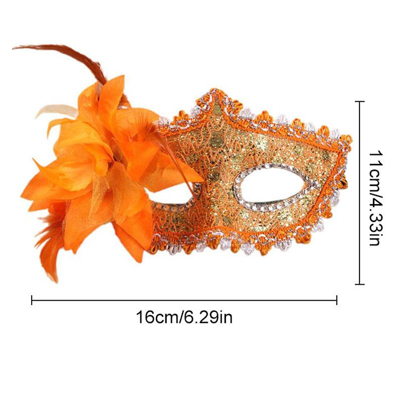 Venezianische Maske, Halloween-Augenmaske, seitliche Blume, Rose, Spitze, sexy Maske, Maskerade, Party-Dekoration, Tanz, Karneval, Kostüm, Spiel-Requisiten