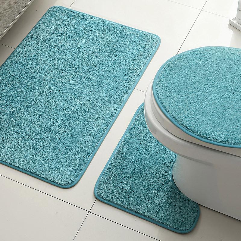 Bathroom Absorbent Foot Mats, Home Bathroom Floor Mats, Door Entry, Door Non-Slip Mats, Simple Three-Piece Set
