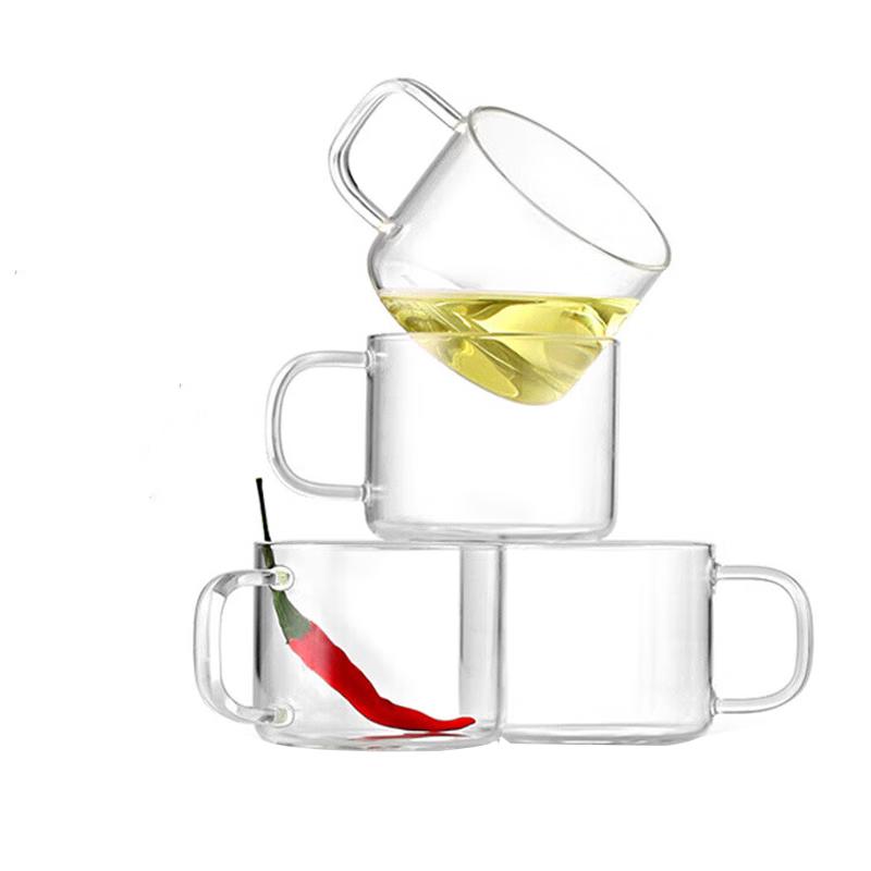 SAMADOYO Thickened Heat-resistant Glass Kungfu Tea Cup, Baijiu Cup, Small Cup, Tea Belt, Transparent Glass Water