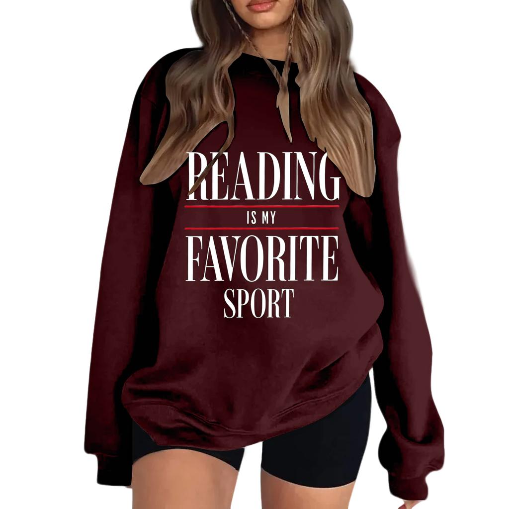 Women's Reading Is My Favorite Sport Sweatshirt