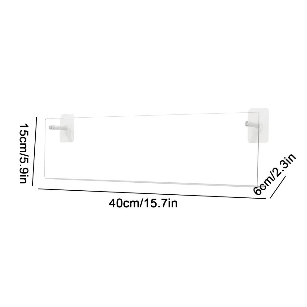 

2pcs Wall Mounted Album Holder Clear Adhesive MagazineShelf Acrylic Record Holder Record Album Holder No-Punching Shelf прозрачный