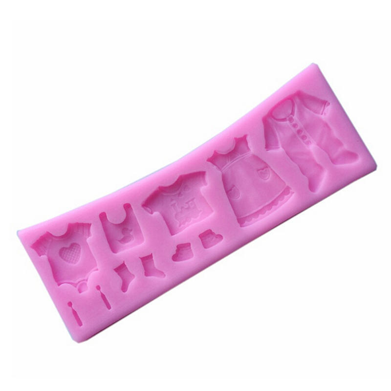 Diy 3D Cake Decorating Baby Clothes Shaped Fondant Sugar Cake Silicone Mold Art Tools