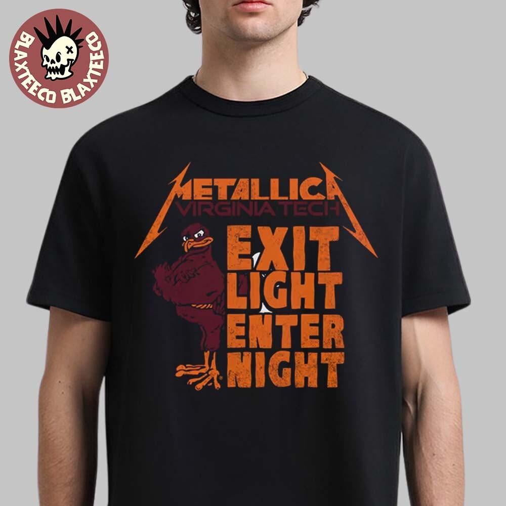 Metallica M72 Тур Постер Virginia Tech Pop-Up 7 мая 2025 Блэксбург, Вирджиния Унисекс Футболка XXXXL