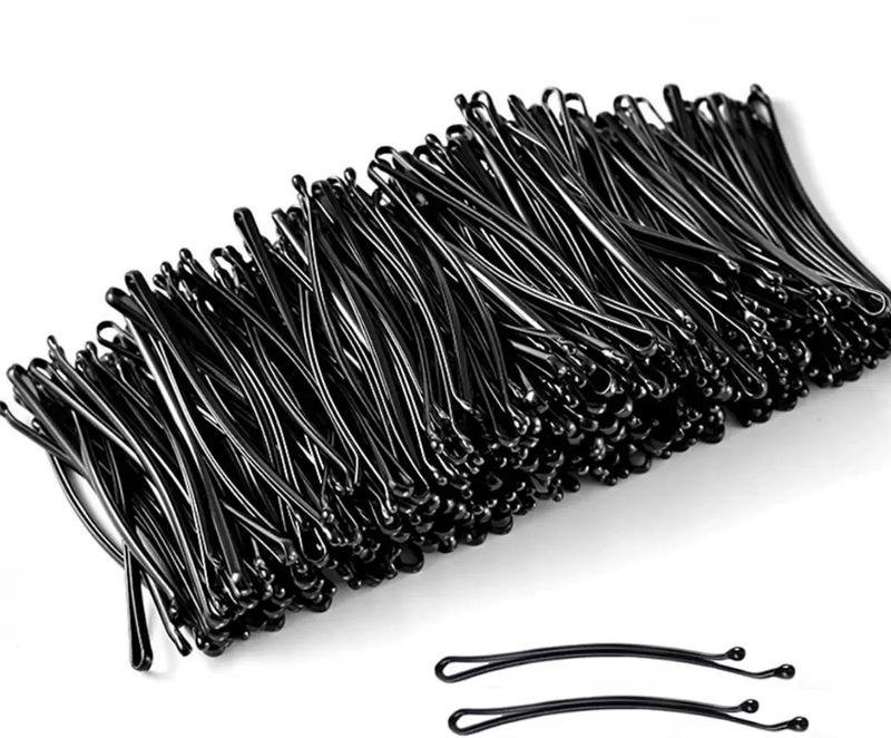 100pcs Curly Wavy Grips Women Bobby Pins Styling Hair Accessories New Straight Line Hair Clip U Shaped Needle Lady Hairpins