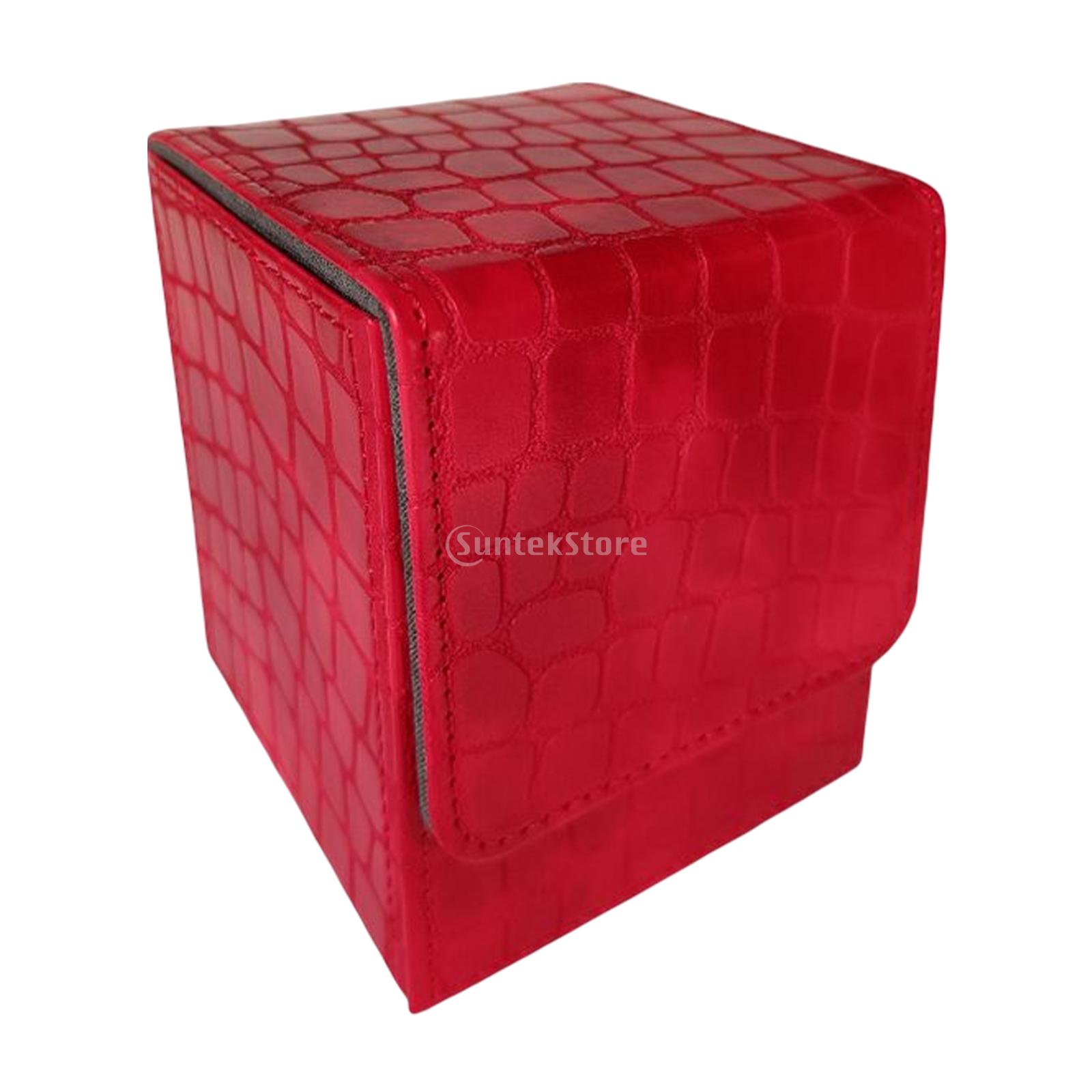 

2025 ГОРЯЧИЙ PU Кожаный Кейс для Колоды Торговых Карт Магнитная Откидная Крышка Коробка для Карт Рукава Детская Коллекционная Карточная Игрушка Хобби Коробка для Хранения красный