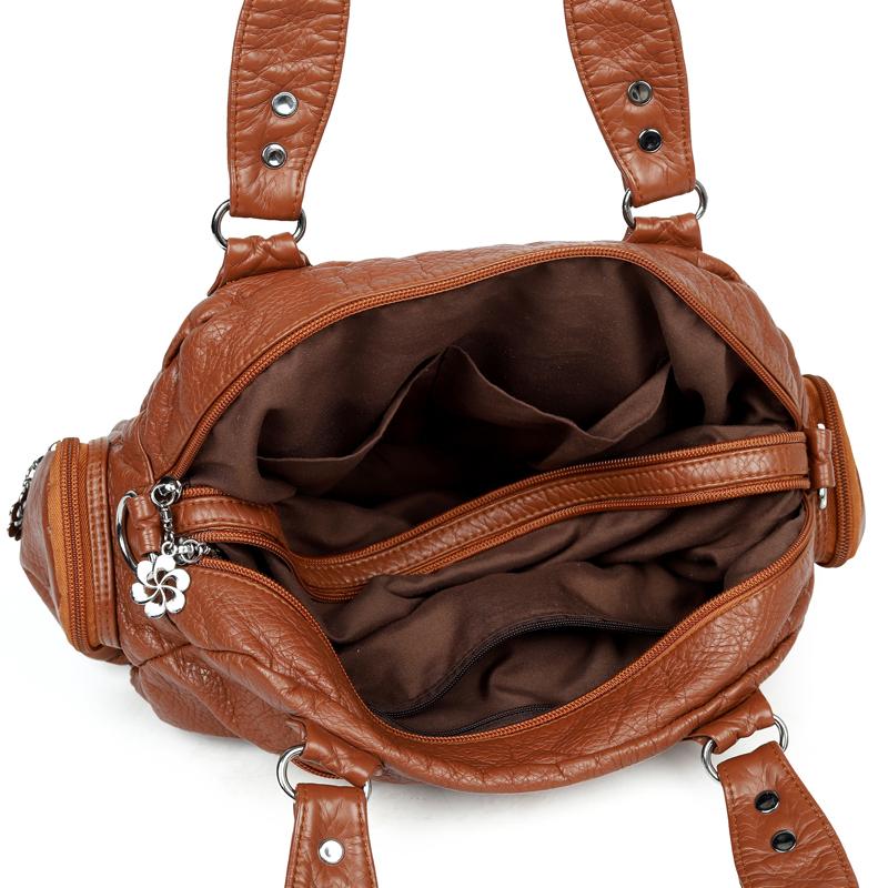 Γυναικεία Ρετρό Τσάντα Ώμου Crossbody Μεγάλης Χωρητικότητας PU Τσάντα Tote