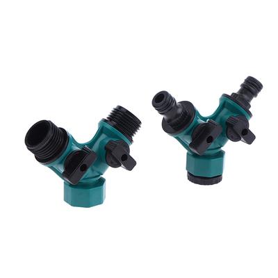 Connecteur de tuyau d'arrosage Séparateur de tuyau d'arrosage avec robinet Arrêt d'arrosage Pour l'aménagement paysager La plantation de fleurs L'irrigation