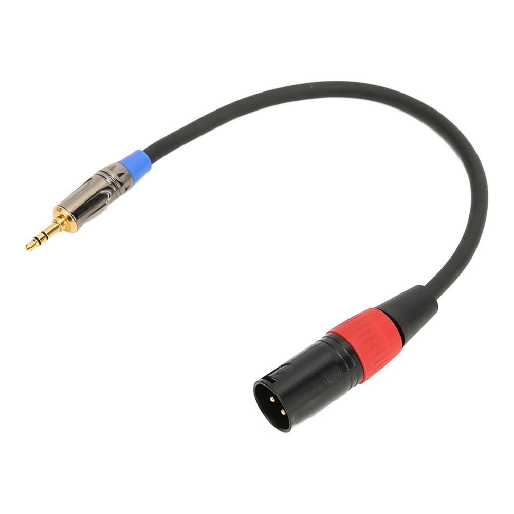Male to Male 3PIN XLR Male to 3.5mm Cable Noise Reduction Microphone Balanced Cord  for Camera