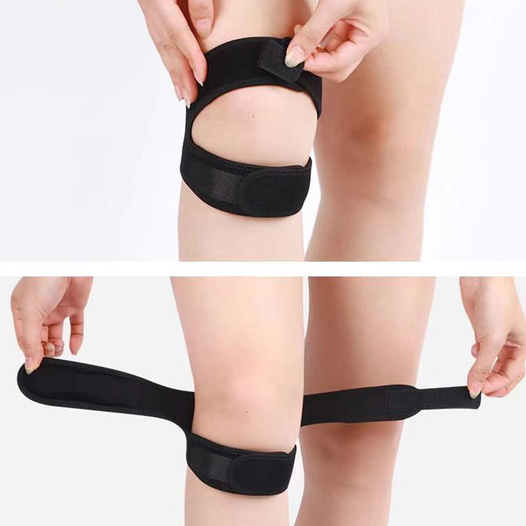 Sports Kneepad Double Patellar Knee Patella Tendon Support Strap Brace Pad Protector Open Knee Wrap Band Protector Fit Ness Me
