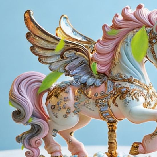 Strasssteine Fliegendes Pferd Ornament 2D Flache Acryl Dekorative Figur Heim Büro Auto Schnitzerei Tier Tischdekoration