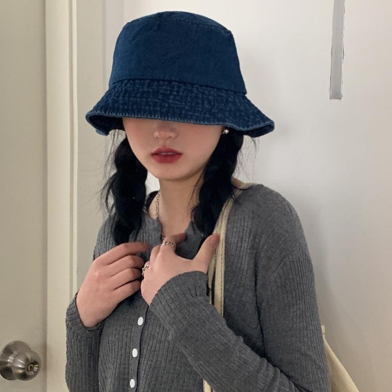 Cowboy Fisherman Hat Hat Women's New Autumn and Winter All match Bucket Hat Korean Style Trendy Basin Hat Showing Small Face