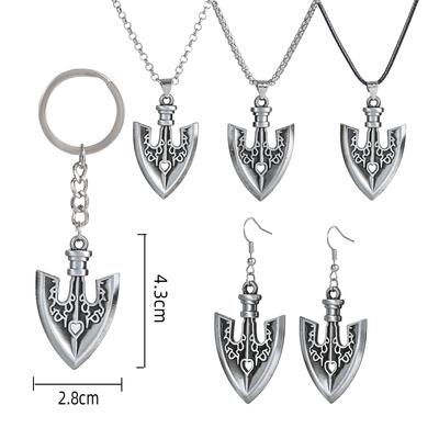 Nové Anime JOJOS BIZARNÍ DOBRODRUŽSTVÍ Klíčenky Kujo Jotaro Šíp Kovové Náušnice Přívěsek Řetízek Choker Náhrdelníky Přívěsek Šperky Dárky
