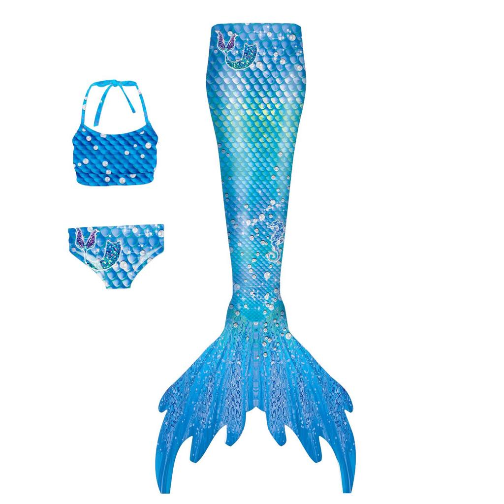 Costum de baie Costum de Prințesă Sirena pentru Copii cu Coadă - Stil Nou pentru Fete