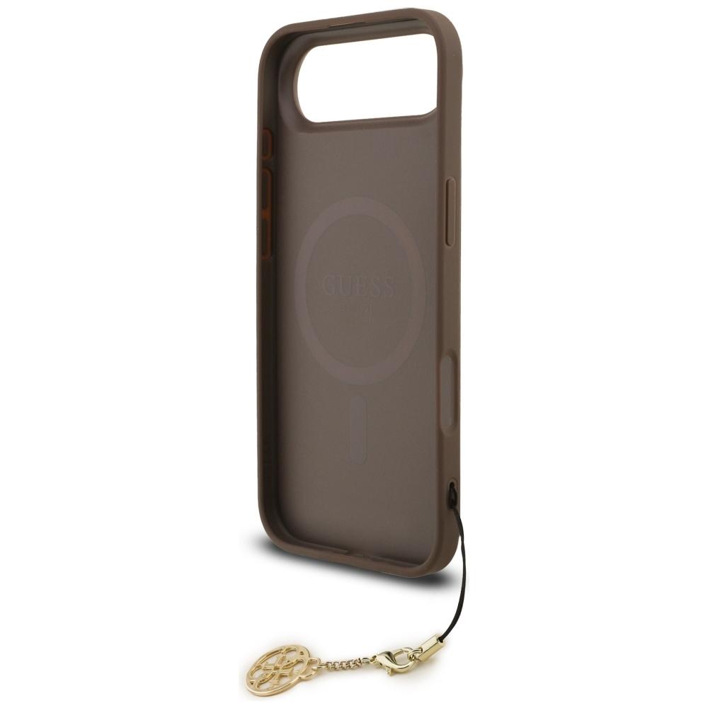 Guess Collection Charms 4G Coque MagSafe pour iPhone Air marron